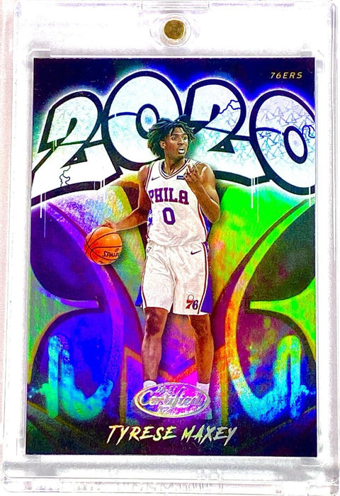 Spectacular Tyrese Maxey ROOKIE GRAFFITI REFRACTOR - SP 76ers w/CASE