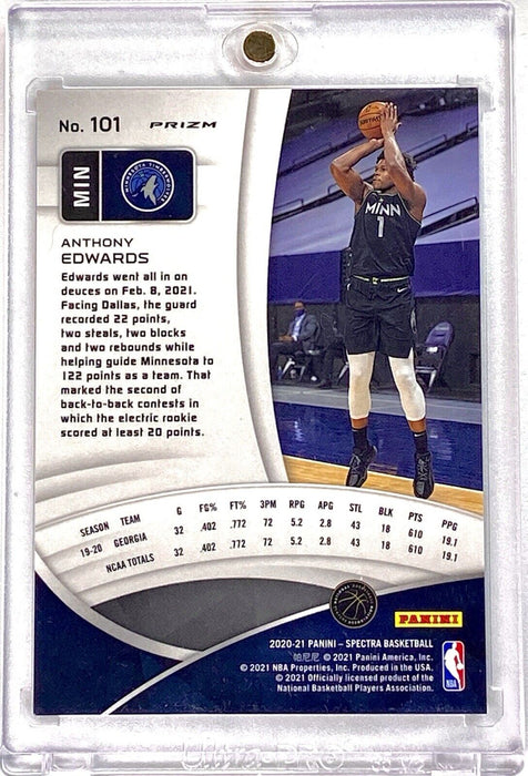 Spectacular Anthony Edwards ROOKIE REFRACTOR CARD - SP TIMBERWOLVES w/CASE