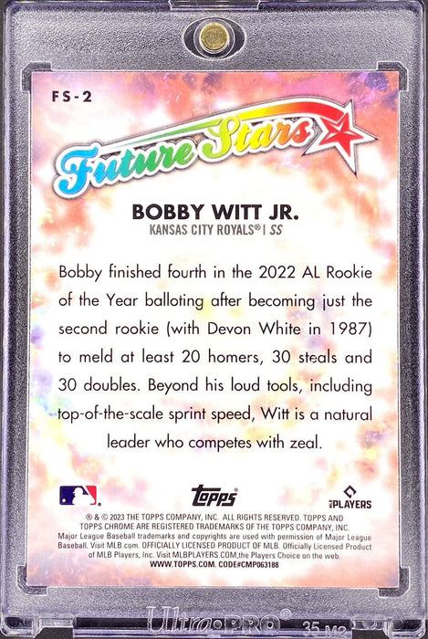 Bobby Witt Jr. REFRACTOR INVESTMENT CARD SP TOPPS CHROME MVP ROY MINT