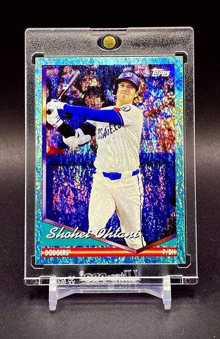 Shohei Ohtani RARE #/75 AQUA REFRACTOR INVESTMENT CARD DODGERS JERSEY w/HOLDER