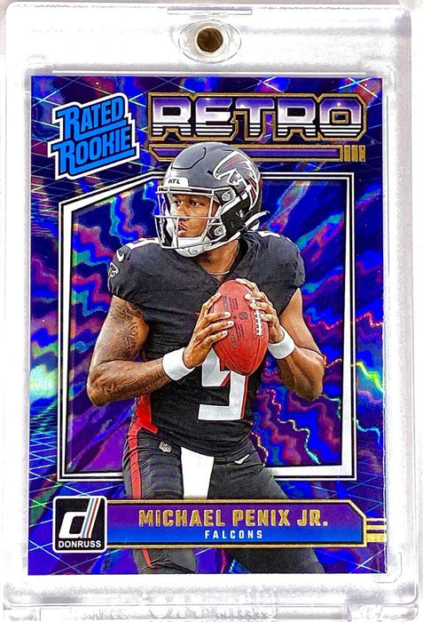 Spectacular Michael Penix Jr.  ROOKIE REFRACTOR CARD - SP FALCONS w/CASE