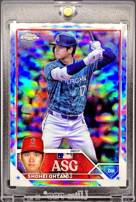 Shohei Ohtani ASG REFRACTOR INVESTMENT CARD SP CHROME DODGERS w/CASE