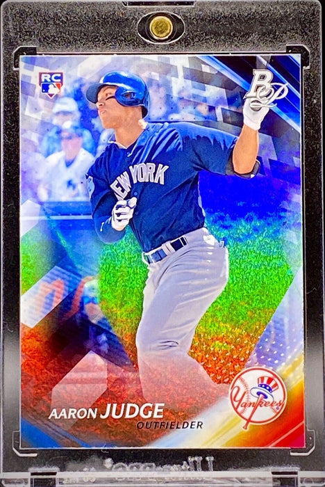 Aaron Judge ROOKIE FOIL REFRACTOR CARD BOWMAN YANKEES MVP w/CASE