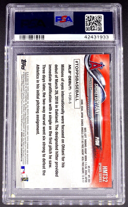 Shohei Ohtani ROOKIE CARD GRADED GEM MINT 10 SP BATTING CHROME ANGELS/DODGERS