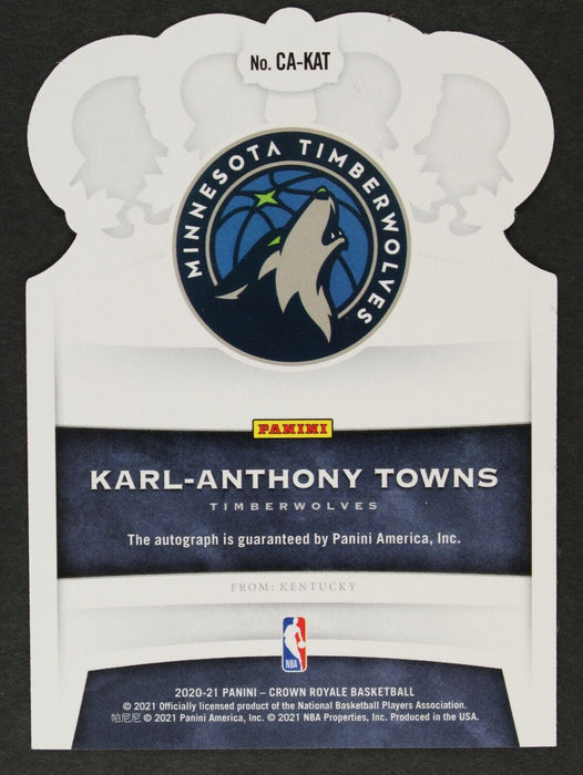 2020-21 Panini Crown Royale Karl-Anthony Towns #CA-KAT Auto /10