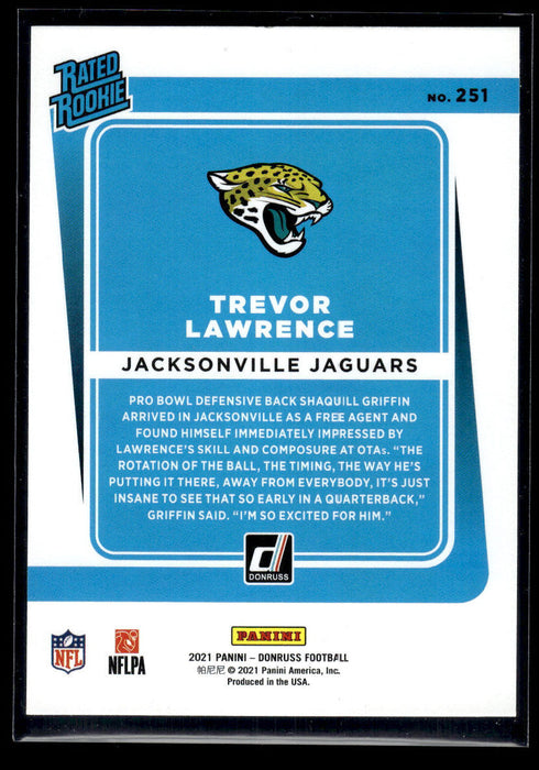 2021  Donruss Trevor Lawrence #251 RC Jacksonville Jaguars NM-MT