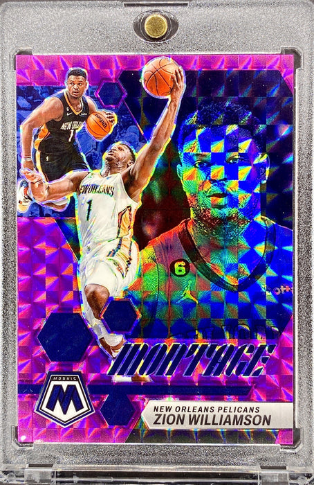 Spectacular Zion Williamson PURPLE REFRACTOR CARD #/99 SP PELICANS MINT