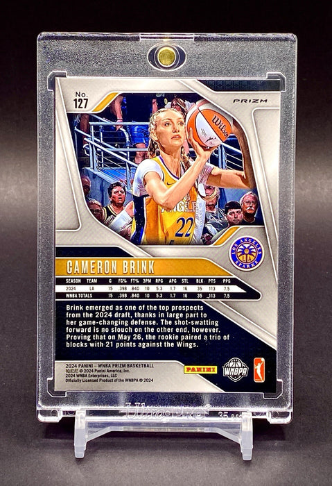 Cameron Brink TRUE ROOKIE WNBA CARD SILVER REFRACTOR PRIZM w/HOLDER 2024