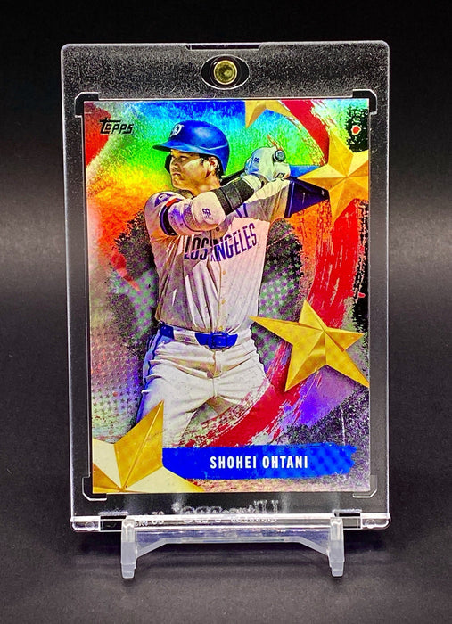 Shohei Ohtani Dodgers Foil Refractor Card 🔥 MVP HOF Future – Includes Holder