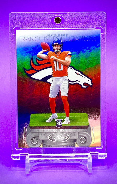 Bo Nix 🔥 Rare Rookie Refractor SP Insert Card BRONCOS SP Includes Holder