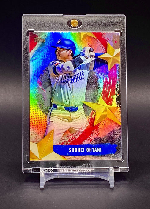 Shohei Ohtani Dodgers Foil Refractor Card 🔥 MVP HOF Future – Includes Holder