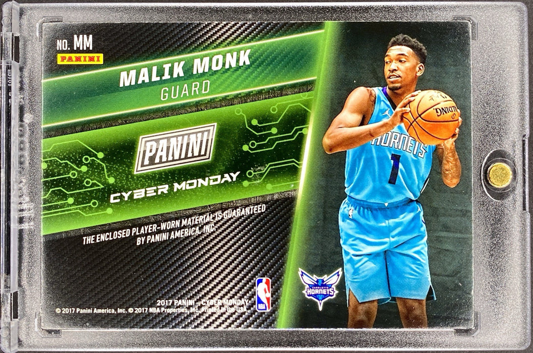 Malik Monk RARE #/25 ICE REFRACTOR PATCH CARD PANINI HORNETS SSP w/CASE