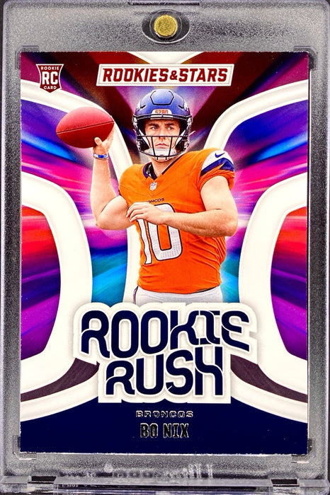 Bo Nix ROOKIE INVESTMENT CARD INSERT BRONCOS w/CASE