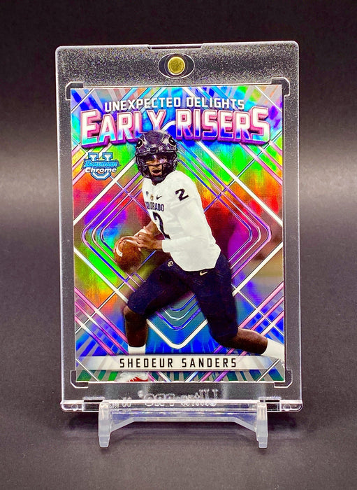 Shedeur Sanders RARE UNIVERSITY REFRACTOR INVESTMENT CARD SP BUFFALOES w/HOLDER