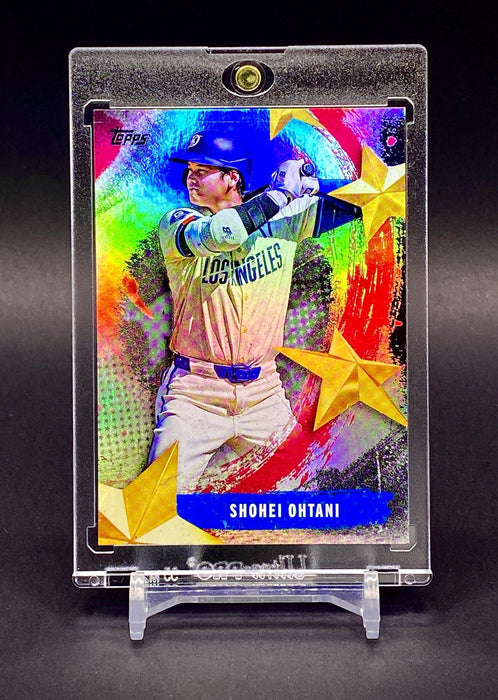 Shohei Ohtani Dodgers Foil Refractor Card 🔥 MVP HOF Future – Includes Holder