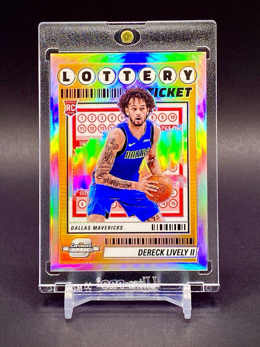 Dereck Lively II Panini Refractor Rookie Card SP Insert Rockets In Holder