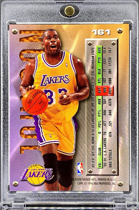 Spectacular Magic Johnson METAL CARD NBA LAKERS w/CASE