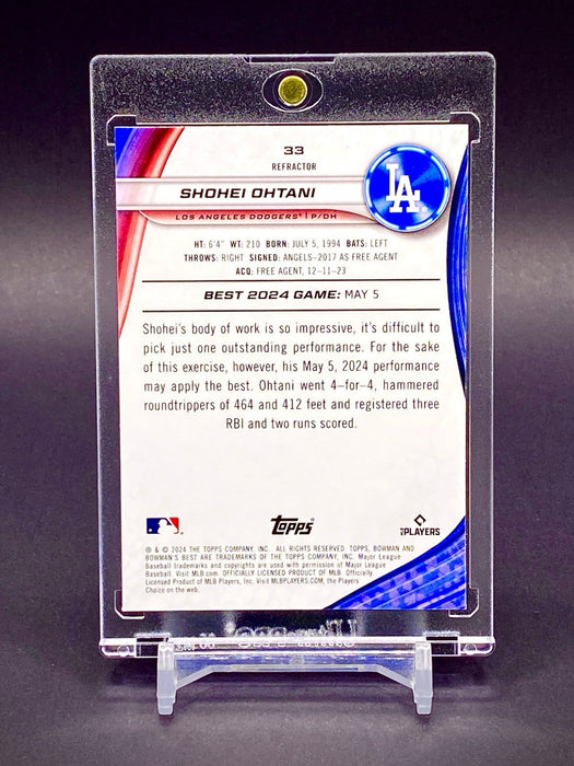 Shohei Ohtani Dodgers Bowman Refractor Card 🔥 MVP HOF Future – In Holder