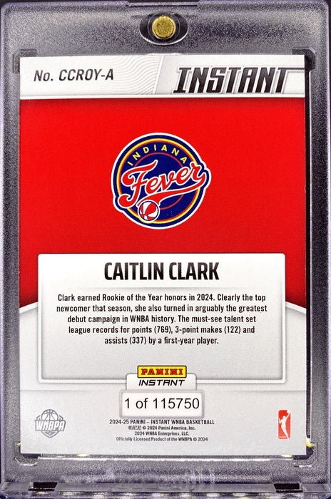 Caitlin Clark ROOKIE CARD FEVER JERSEY PANINI MINT w/CASE