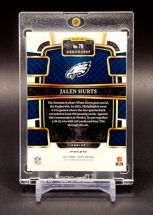 Jalen Hurts EAGLES REFRACTOR CARD PANINI SP SUPERBOWL MVP w/CASE